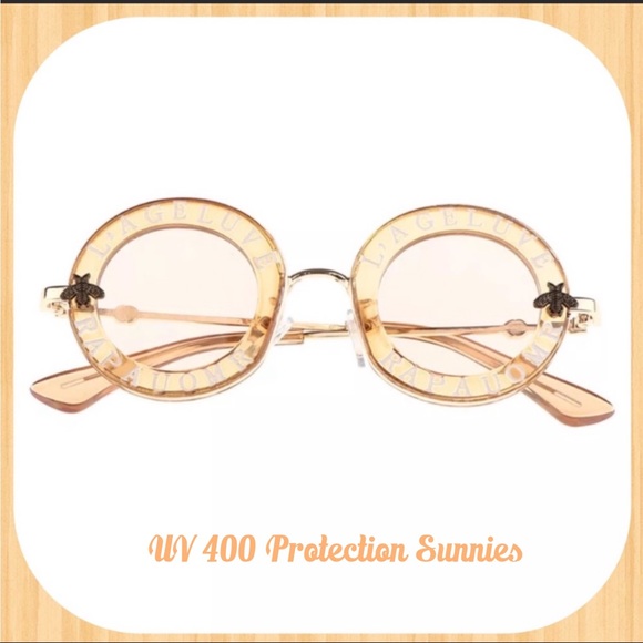 😎FUN FASHION SUNNIES-KIDS SIZE CHAMPAGNE COLOR😎 - Picture 2 of 9